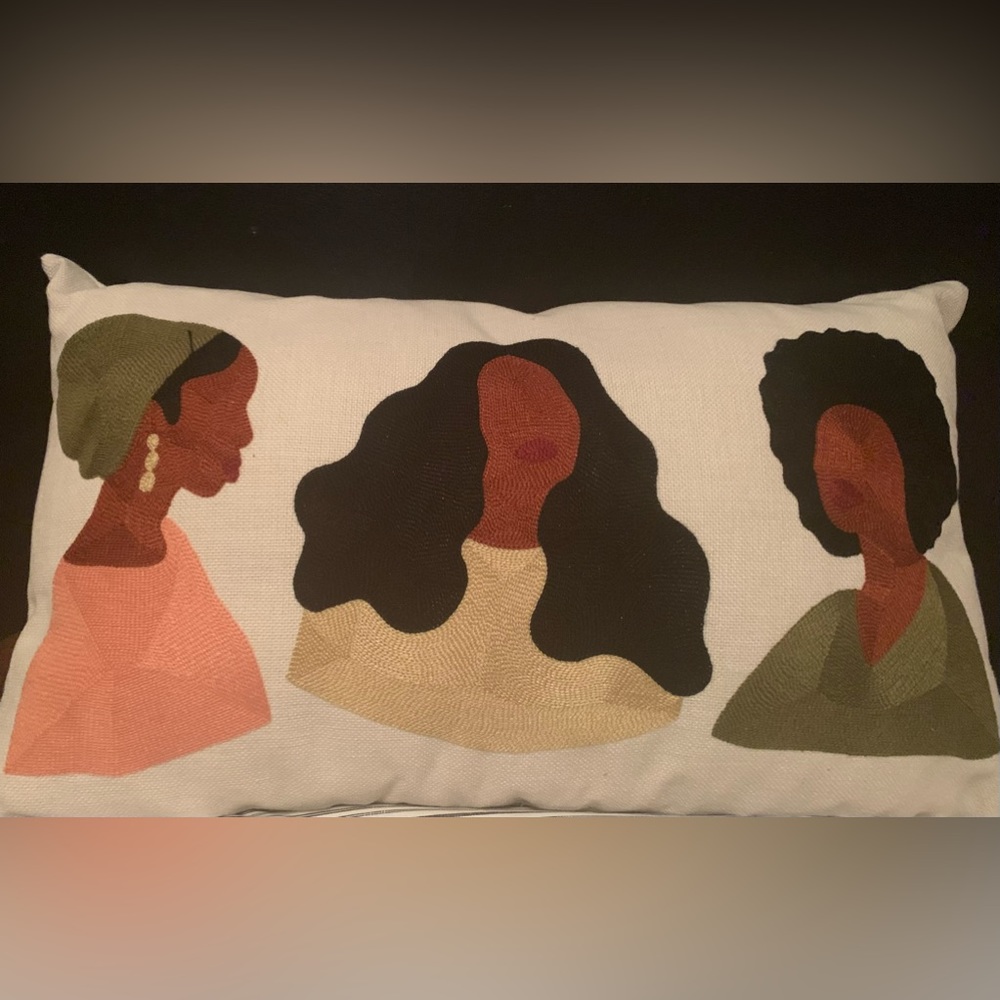 Embroidered Women’s Empowerment  Accent Pillow.